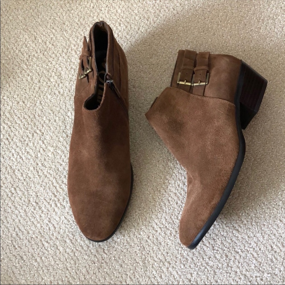 Sam Edelman Suede Brown Booties Size 9